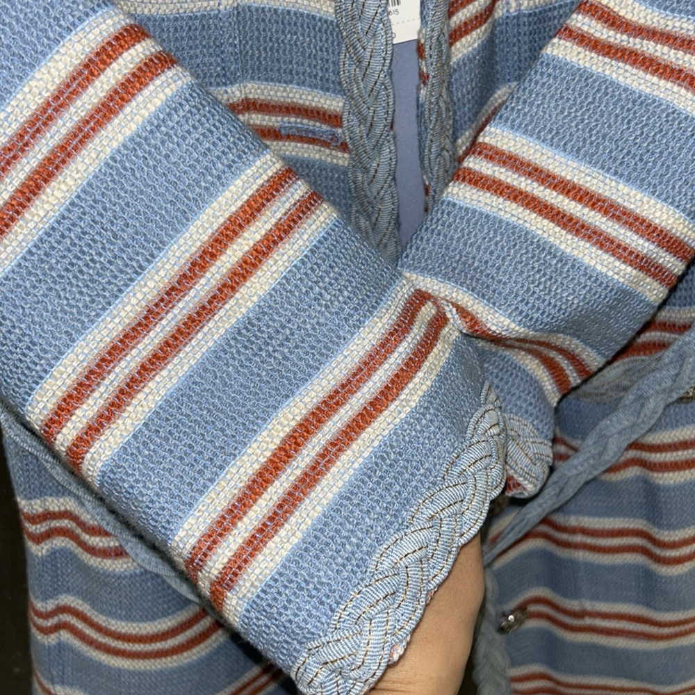VERONICA BEARD  Ginerva Braided-Rope Tie Jacket Blue - Picture 12 of 16
